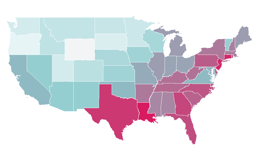 Affinity by region — Aunt Jemima, United States