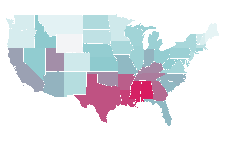 Affinity by region — Austin & Ally, United States