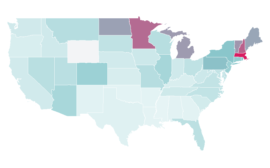 Affinity by region — Auston Matthews, United States
