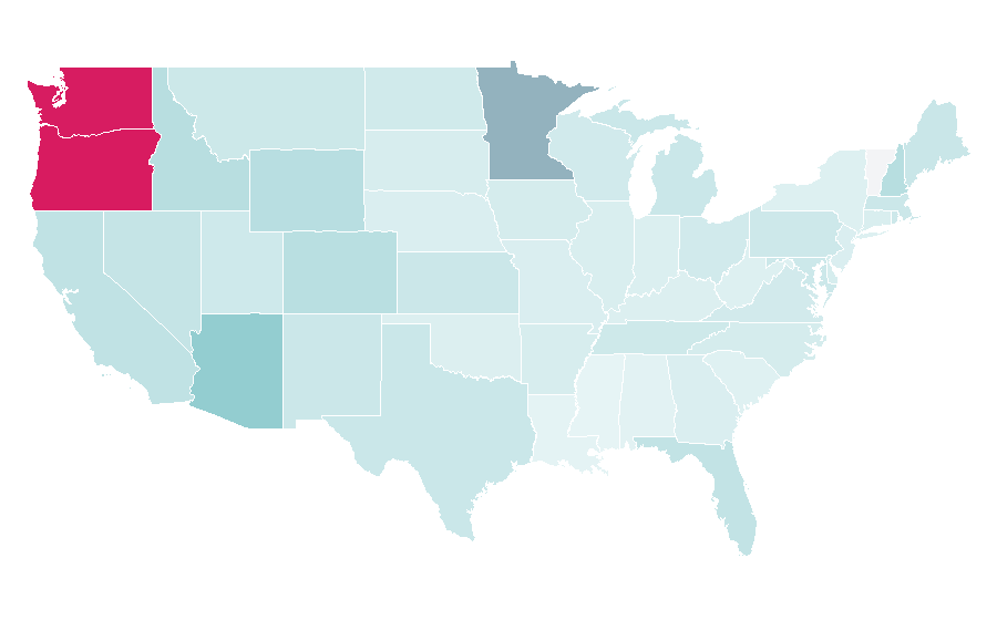 Affinity by region — Auto detailing, United States