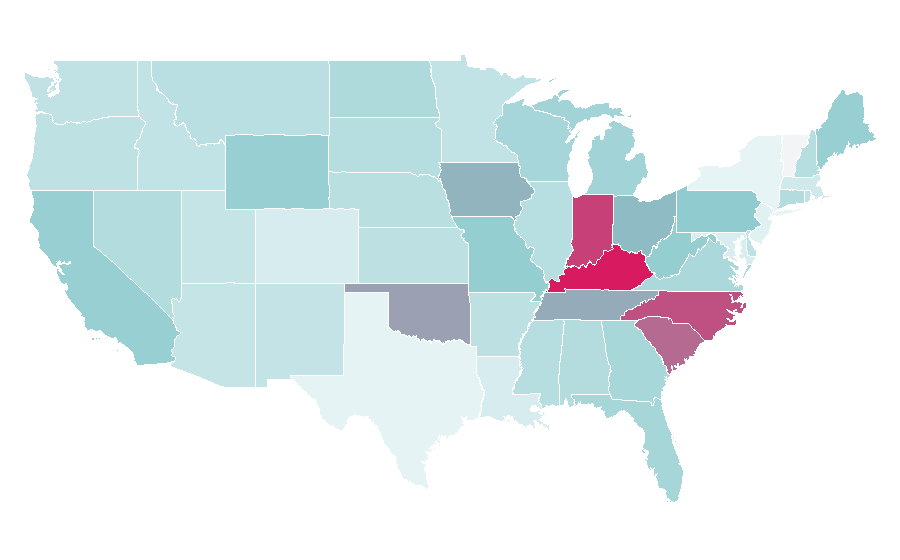 Affinität nach Region — Auto racing, USA