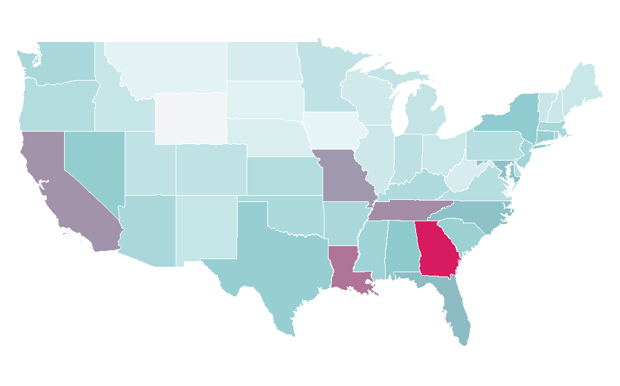 Affinity by region — Auto-Tune, United States