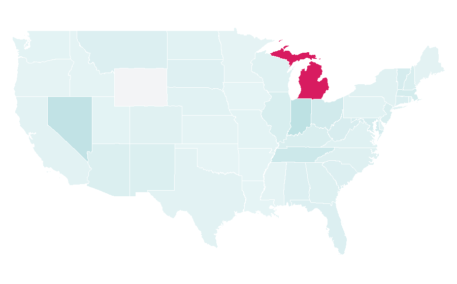 Affinity by region — Automotive news, United States