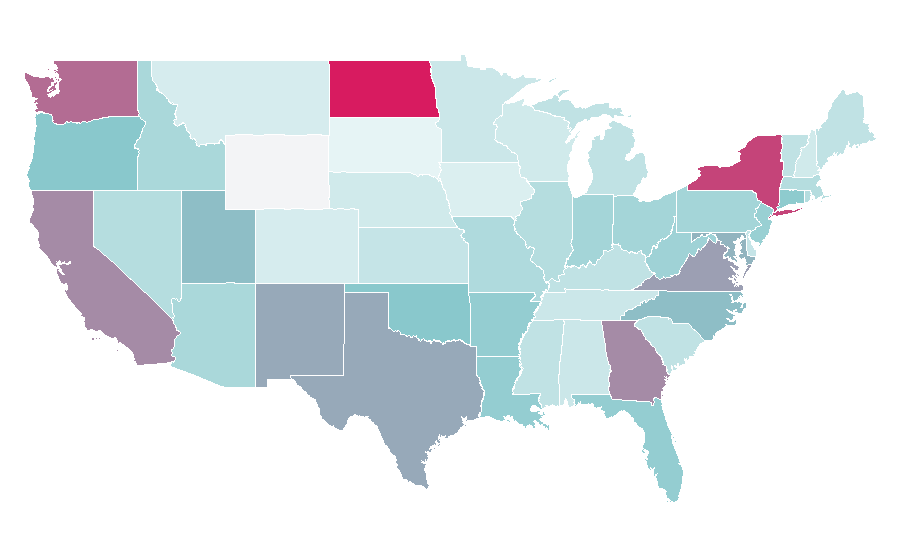 Affinität nach Region — Autumn, USA