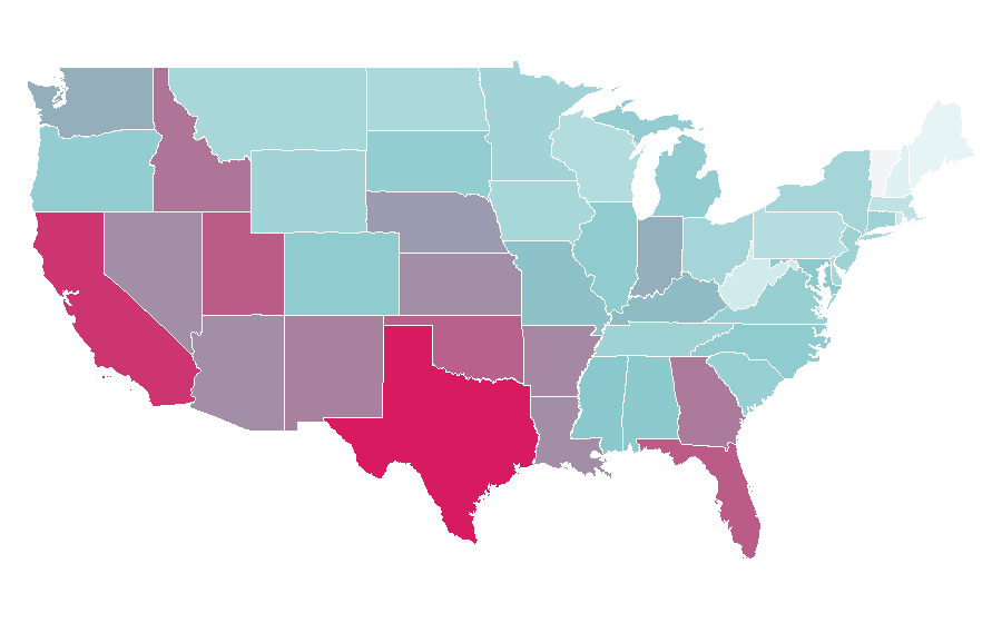 Affinité par région — Avatr, États-Unis