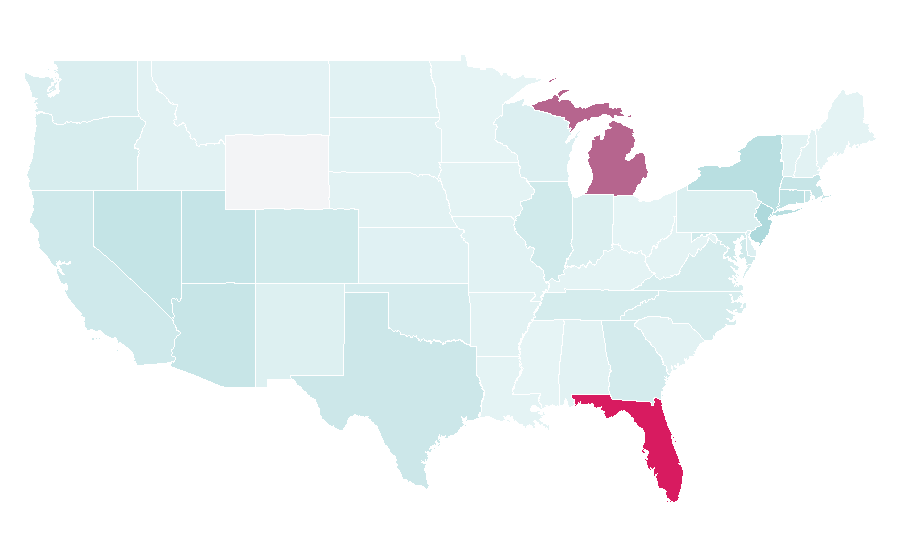 Affinity by region — Aventura, United States