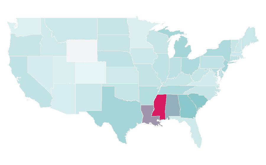 Affinity by region — Avenue Plus Size Clothing, United States