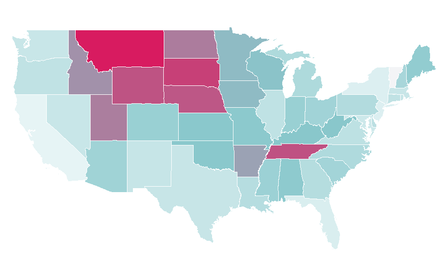 Affinity by region — Avery Anna, United States