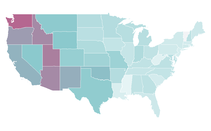 Affinity by region — Awkwafina, United States