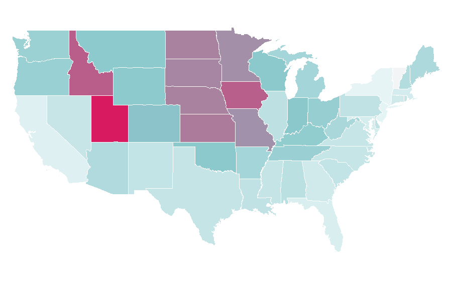 Affinity by region — Awkward Family Photos, United States