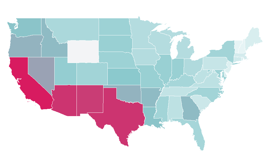 Affinity by region — Awkward (TV series), United States