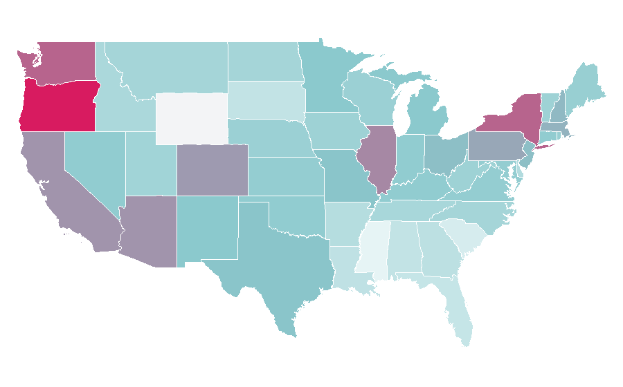 Affinity by region — Aya Cash, United States