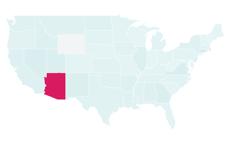 Affinity by region — AZ (rapper), United States