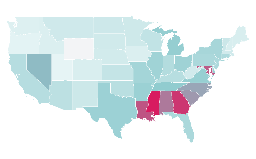 Affinity by region — B2K, United States