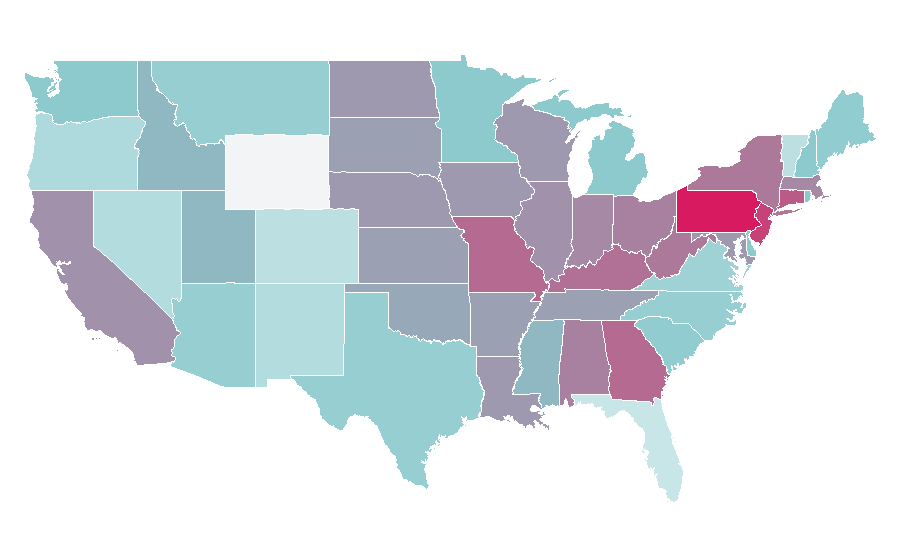 Affinity by region — Babe Ruth, United States