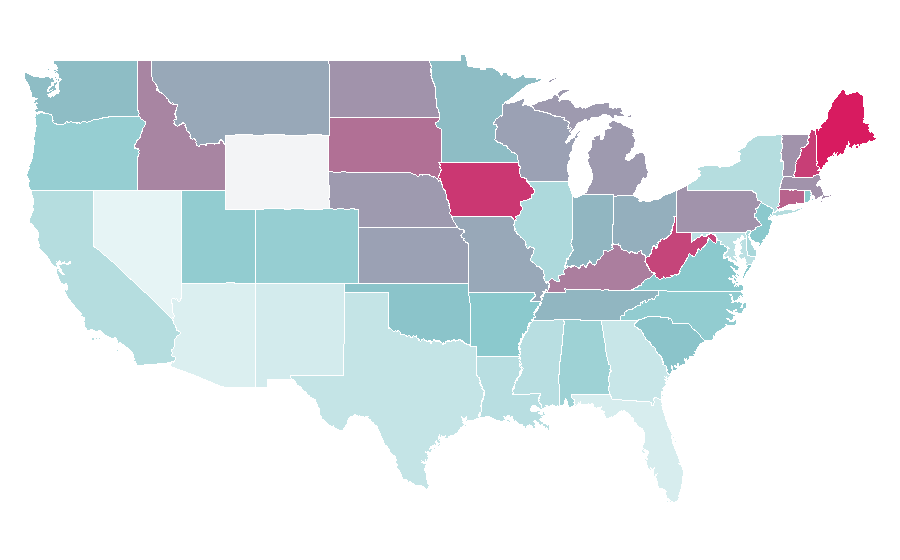 Affinity by region — Baby-led weaning, United States