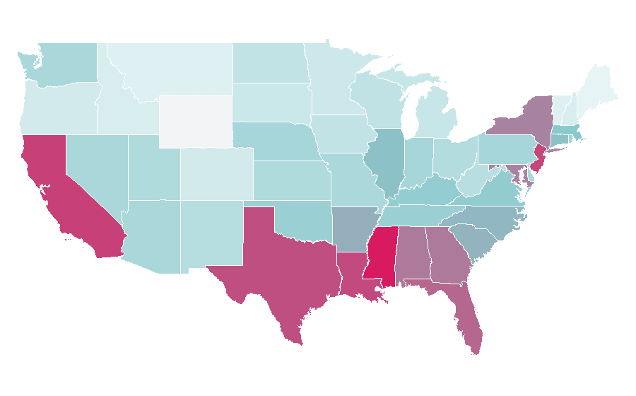 Affinity by region — Baby shower, United States