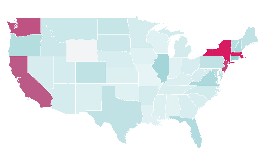 Affinity by region — Babybjörn, United States