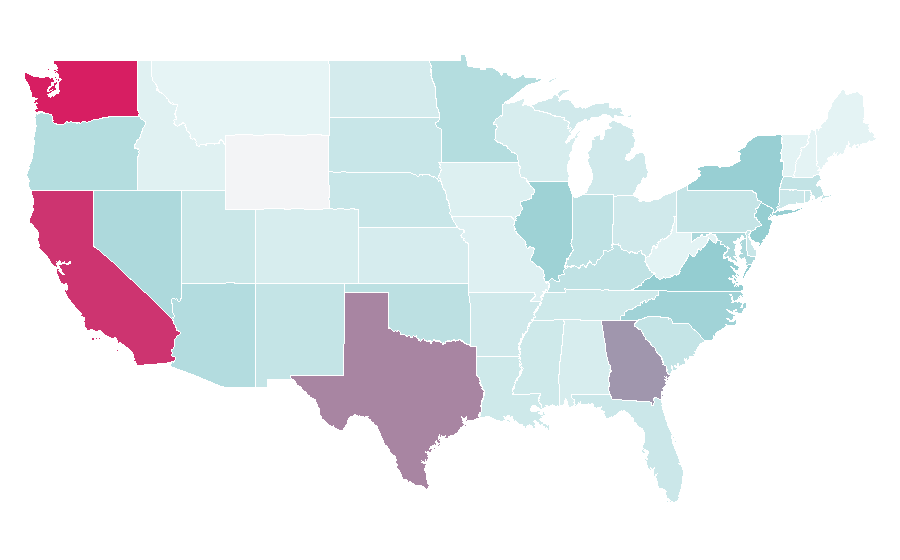 Affinity by region — BABYMONSTER, United States