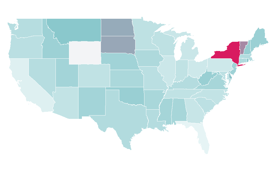 Affinity by region — Bachelor of Technology, United States