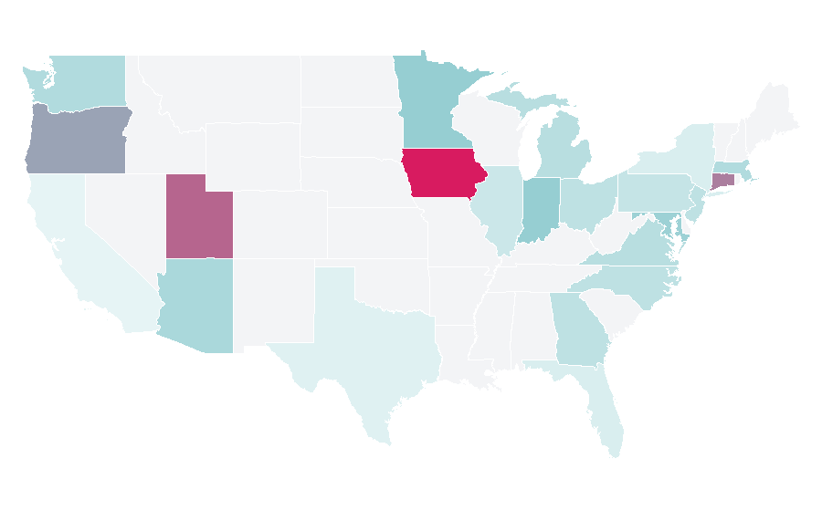 Affinity by region — Bachelor's degree or higher, United States