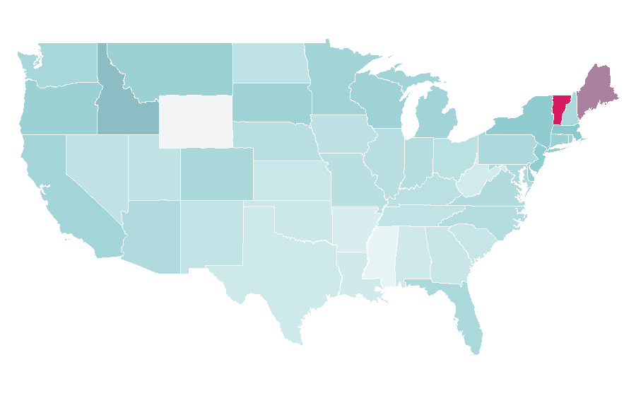 Affinity by region — Backgammon, United States
