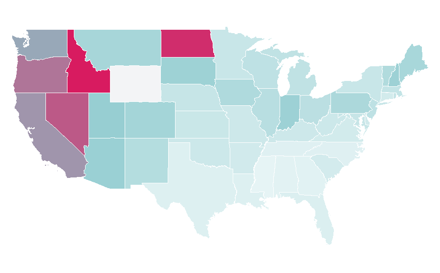 Affinity by region — Bad Religion, United States