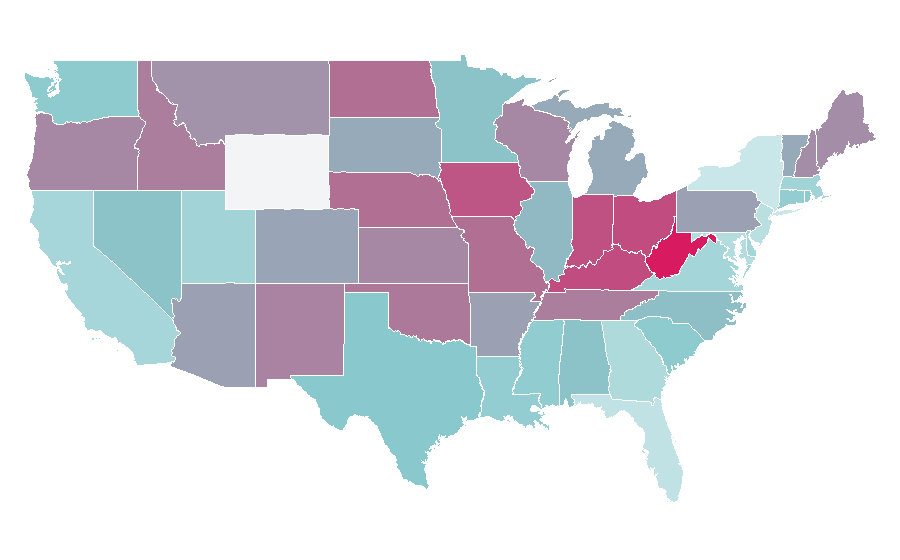 Affinity by region — Bad Santa, United States