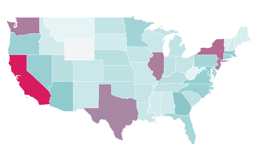 Affinity by region — Badminton, United States