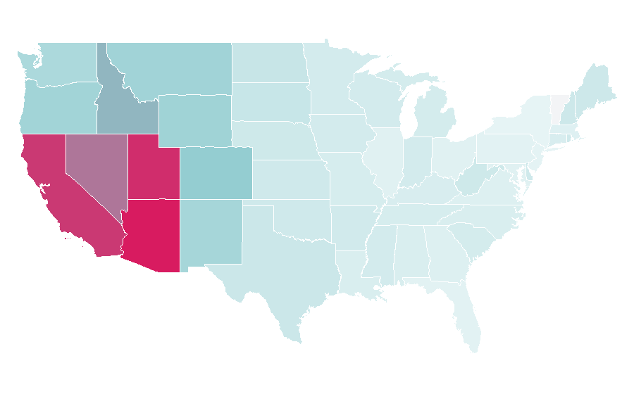 Affinity by region — Baja 1000, United States
