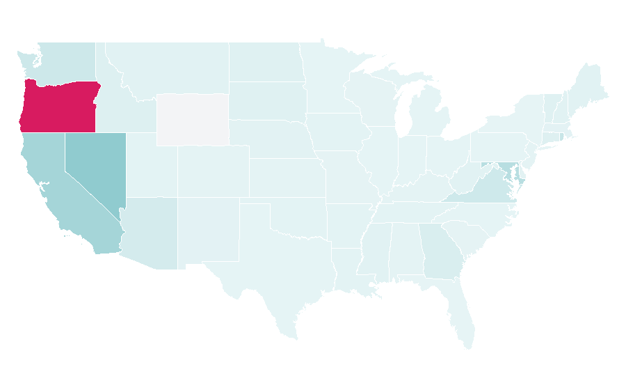 Affinity by region — Baja Fresh, United States