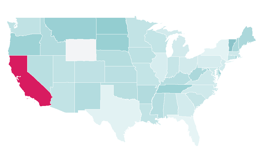 Affinity by region — Bakersfield sound, United States