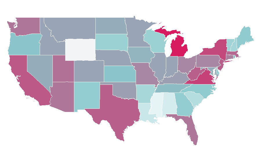 Affinity by region — Baklava, United States
