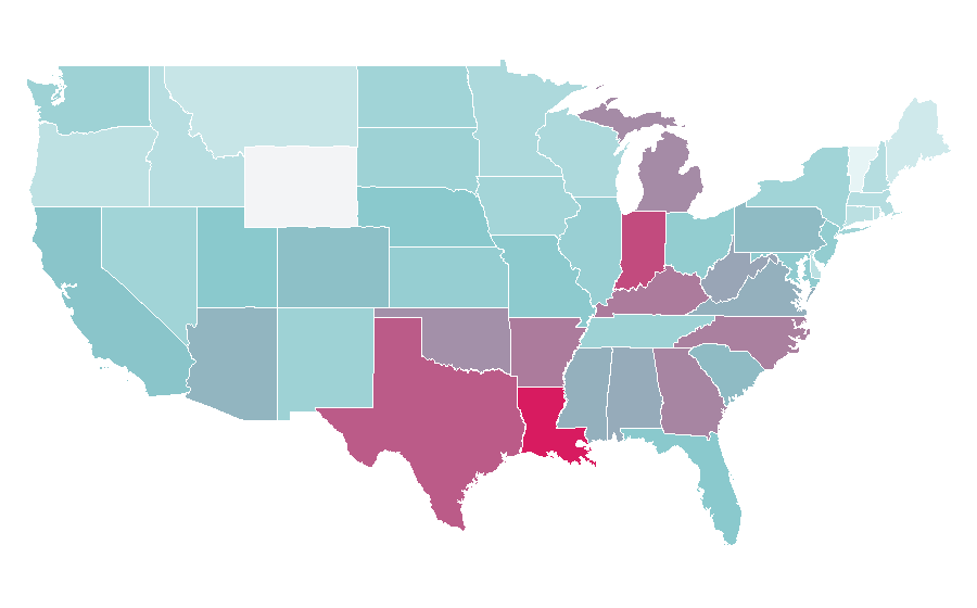 Affinity by region — Ball, United States