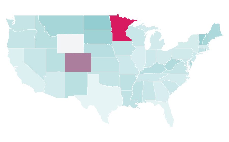 Affinity by region — Ballet company, United States