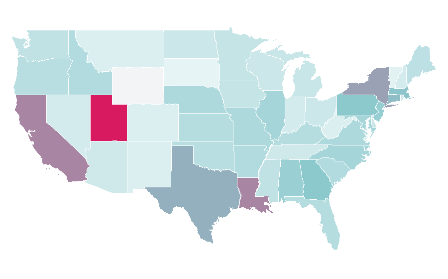 Affinity by region — Ballet shoe, United States