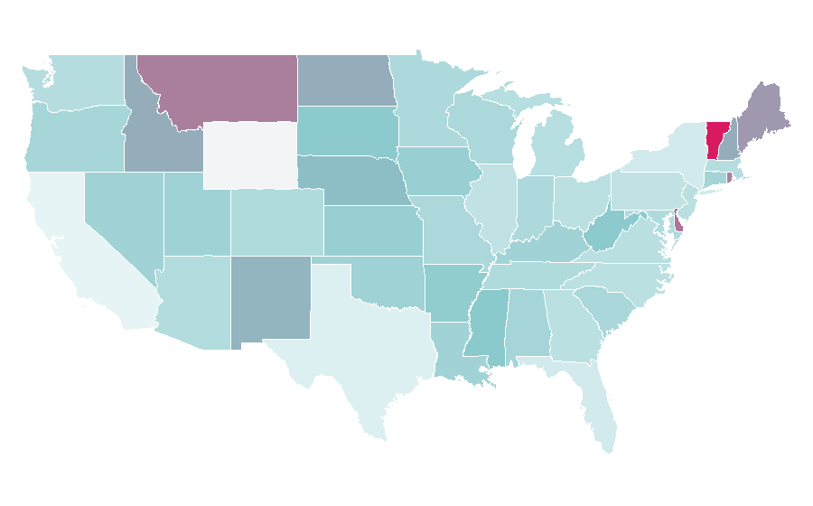 Affinity by region — Ballet technique, United States