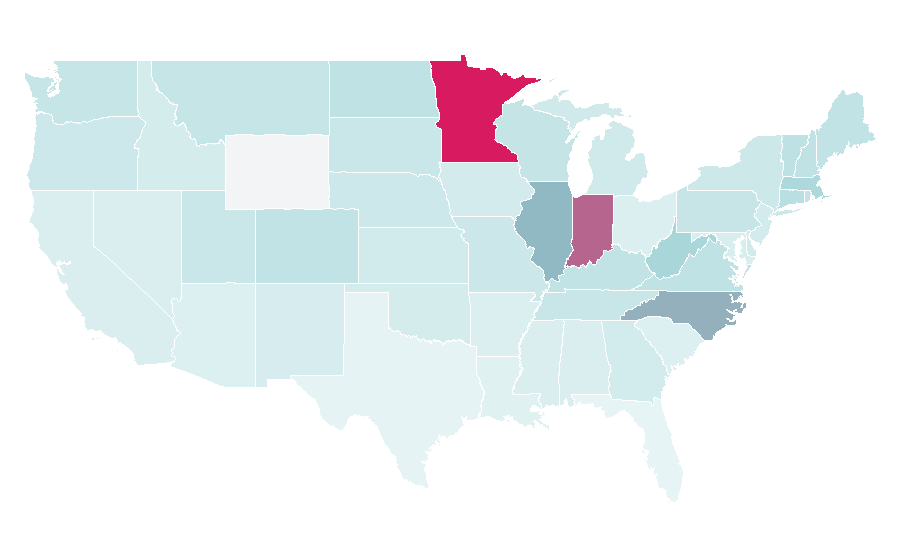 Affinity by region — Bandy, United States