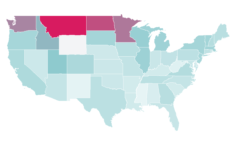 Affinity by region — Banff, Alberta, United States