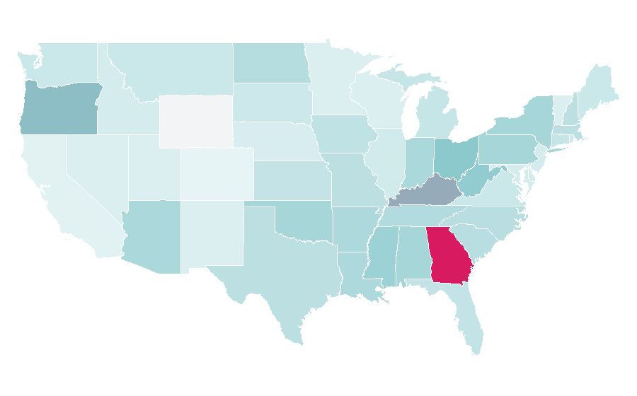 Affinity by region — Banshee (TV series), United States