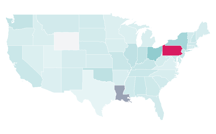 Affinity by region — Bar association, United States