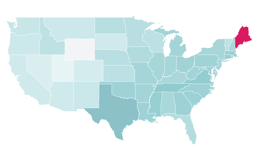Affinity by region — Barbara Bush, United States