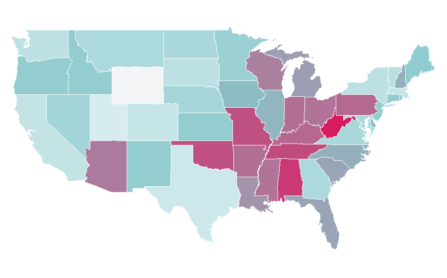 Affinity by region — Barbara Eden, United States