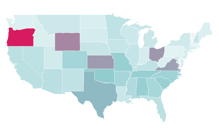 Affinity by region — Barbecue restaurant, United States