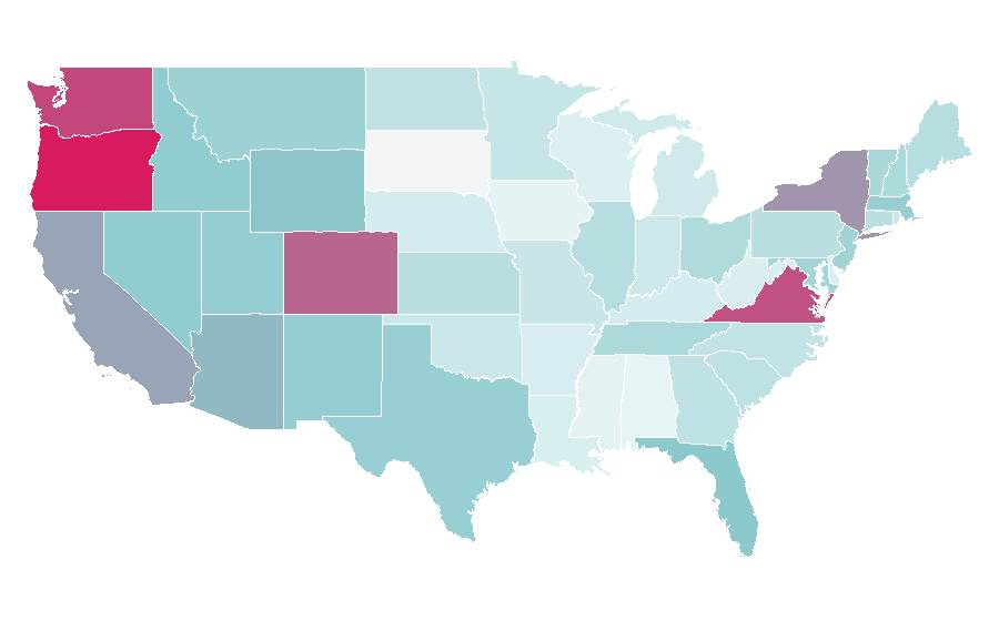 Afinidad por región — Barber, Estados Unidos