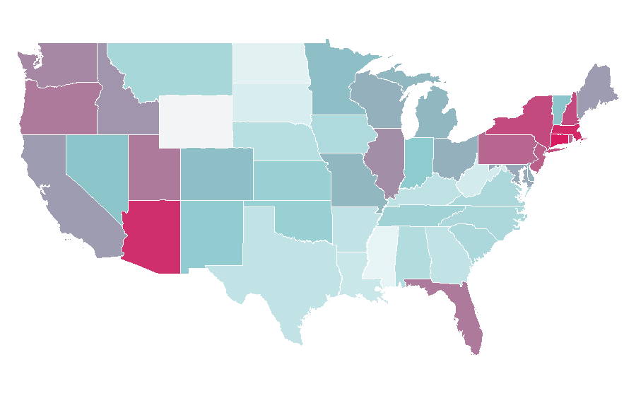 Affinity by region — Barbra Streisand, United States