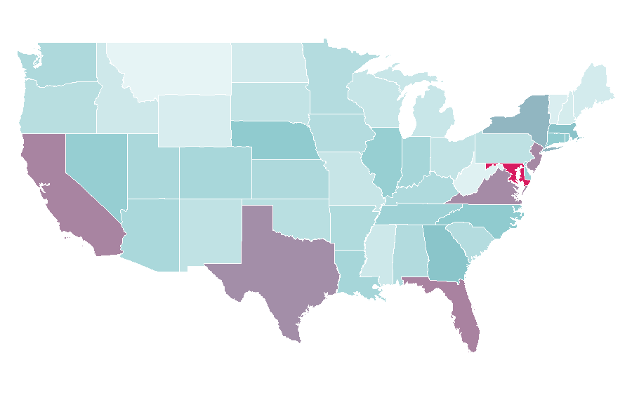 Affinity by region — Barcelona, United States