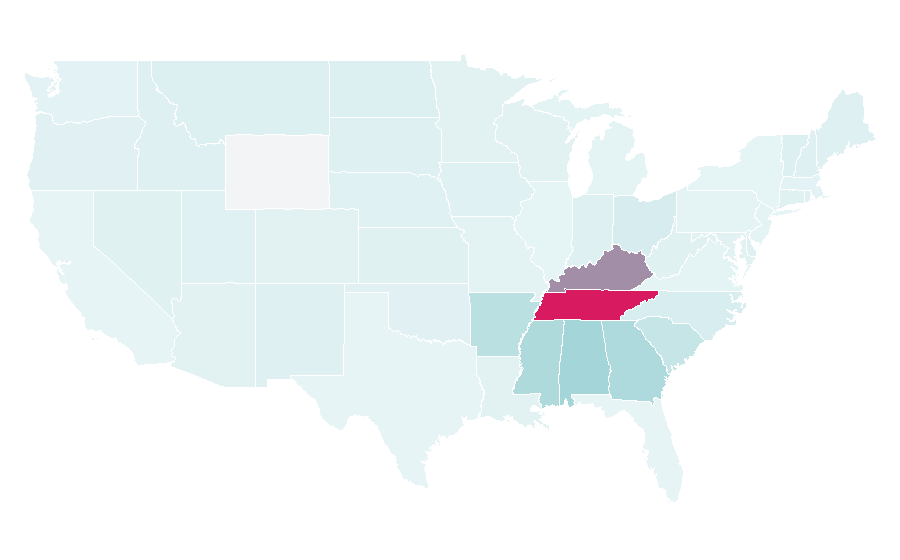 Affinity by region — Bargain Hunt, United States