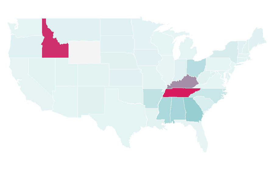Affinity by region — Bargain Hunters, United States