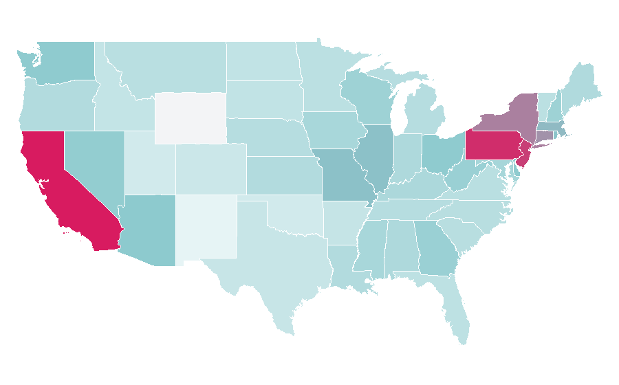 Affinity by region — Barry Bonds, United States